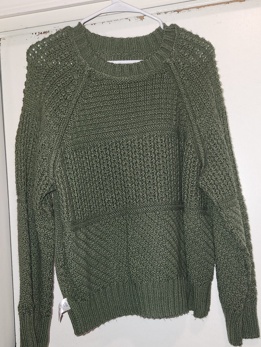 Olive Green Chunky Knit Sweater